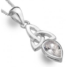 CELTIC TRINITY KNOT  PENDANT ZIRCONIA